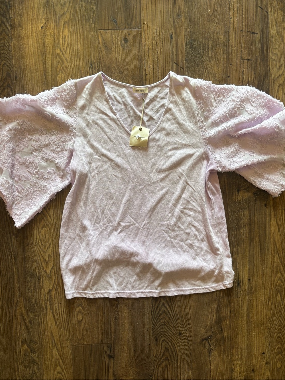 Women's Light lilac V-Neck Blouse